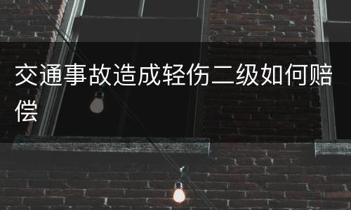 交通事故造成轻伤二级如何赔偿