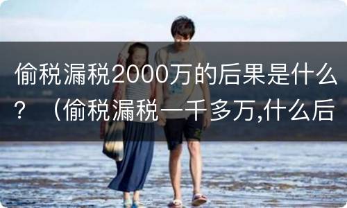 偷税漏税2000万的后果是什么？（偷税漏税一千多万,什么后果）