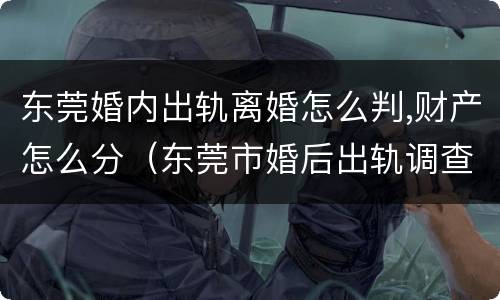 东莞婚内出轨离婚怎么判,财产怎么分（东莞市婚后出轨调查）