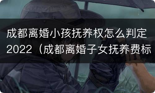 成都离婚小孩抚养权怎么判定2022（成都离婚子女抚养费标准）