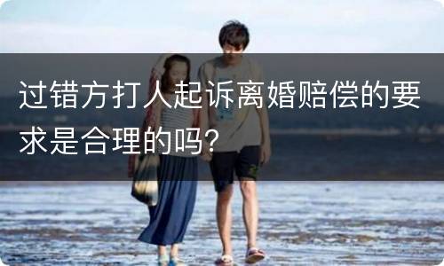 过错方打人起诉离婚赔偿的要求是合理的吗？