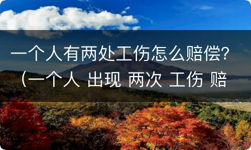 一个人有两处工伤怎么赔偿？（一个人 出现 两次 工伤 赔偿）