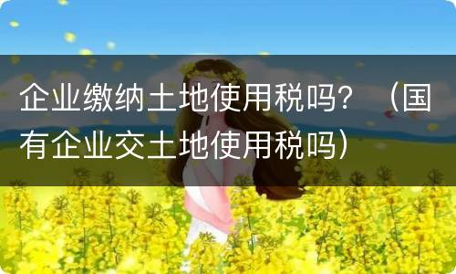 企业缴纳土地使用税吗？（国有企业交土地使用税吗）