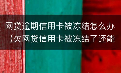 网贷逾期信用卡被冻结怎么办（欠网贷信用卡被冻结了还能解冻吗）