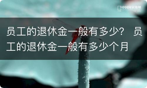 员工的退休金一般有多少？ 员工的退休金一般有多少个月