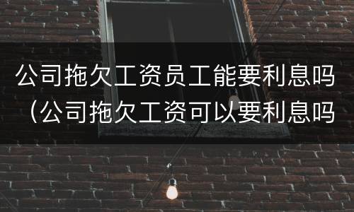 公司拖欠工资员工能要利息吗（公司拖欠工资可以要利息吗）
