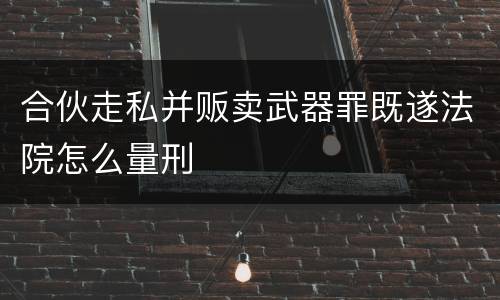 合伙走私并贩卖武器罪既遂法院怎么量刑