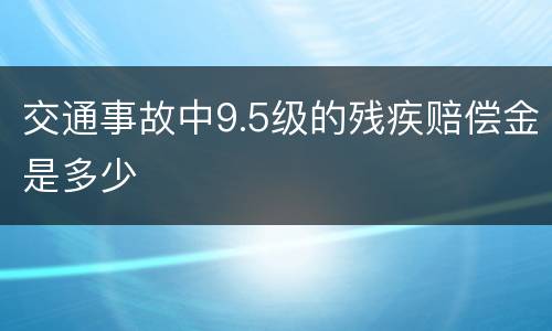 交通事故中9.5级的残疾赔偿金是多少