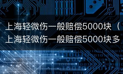 上海轻微伤一般赔偿5000块（上海轻微伤一般赔偿5000块多少钱）