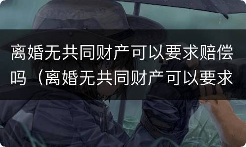离婚无共同财产可以要求赔偿吗（离婚无共同财产可以要求赔偿吗法律）