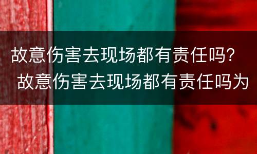 故意伤害去现场都有责任吗？ 故意伤害去现场都有责任吗为什么