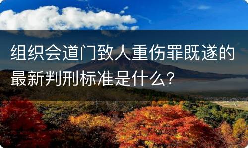 组织会道门致人重伤罪既遂的最新判刑标准是什么？