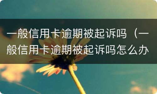 一般信用卡逾期被起诉吗（一般信用卡逾期被起诉吗怎么办）