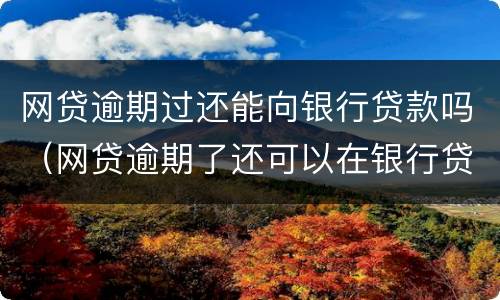网贷逾期过还能向银行贷款吗（网贷逾期了还可以在银行贷款吗）