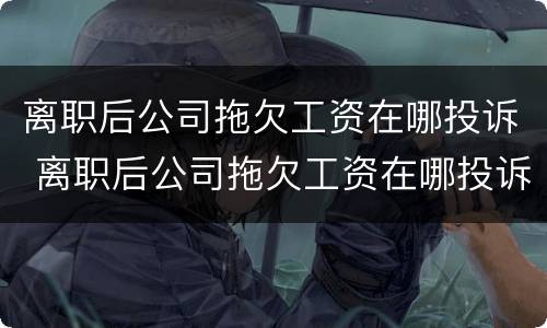 离职后公司拖欠工资在哪投诉 离职后公司拖欠工资在哪投诉电话