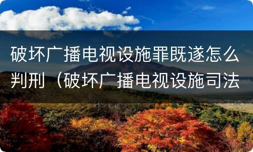 破坏广播电视设施罪既遂怎么判刑（破坏广播电视设施司法解释）