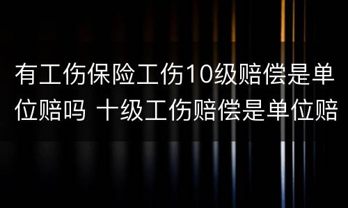 有工伤保险工伤10级赔偿是单位赔吗 十级工伤赔偿是单位赔还是保险公司赔