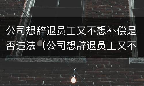 公司想辞退员工又不想补偿是否违法（公司想辞退员工又不想赔偿,怎么举证）