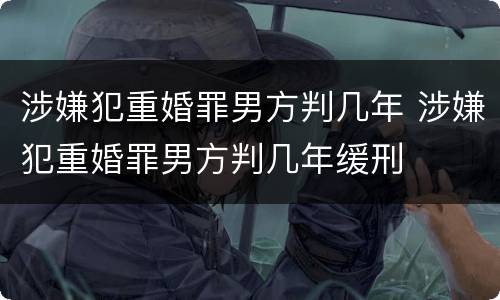 涉嫌犯重婚罪男方判几年 涉嫌犯重婚罪男方判几年缓刑