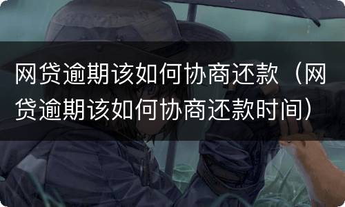 网贷逾期该如何协商还款（网贷逾期该如何协商还款时间）
