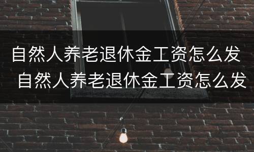 自然人养老退休金工资怎么发 自然人养老退休金工资怎么发放