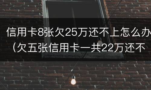 信用卡8张欠25万还不上怎么办（欠五张信用卡一共22万还不上）
