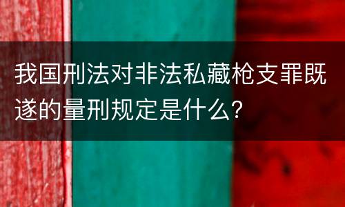 我国刑法对非法私藏枪支罪既遂的量刑规定是什么？