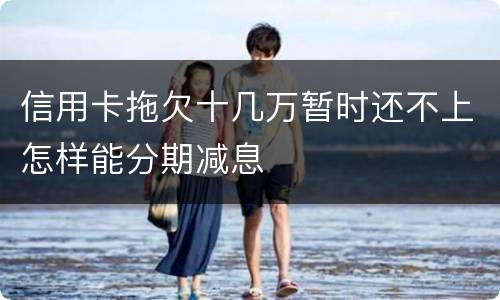 信用卡拖欠十几万暂时还不上怎样能分期减息