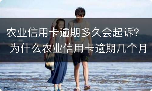 农业信用卡逾期多久会起诉？ 为什么农业信用卡逾期几个月都起诉了