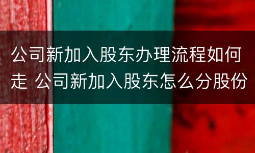 公司新加入股东办理流程如何走 公司新加入股东怎么分股份