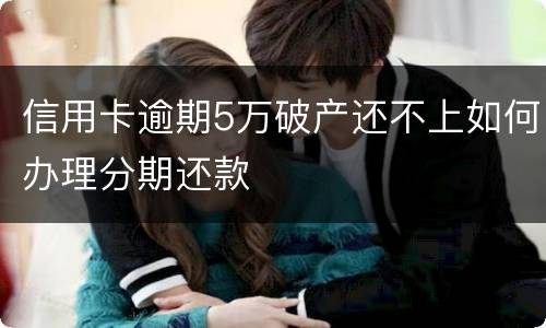 信用卡逾期5万破产还不上如何办理分期还款