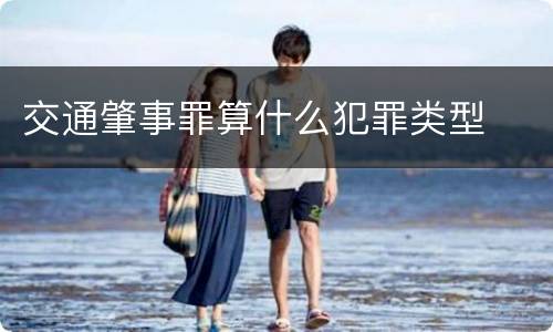交通肇事罪算什么犯罪类型