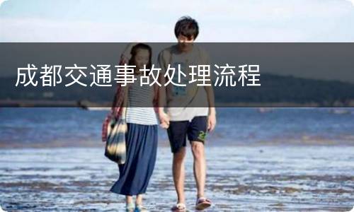 成都交通事故处理流程