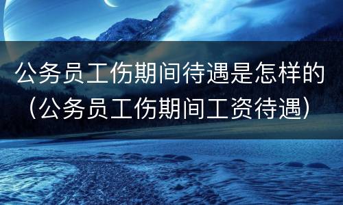 公务员工伤期间待遇是怎样的（公务员工伤期间工资待遇）