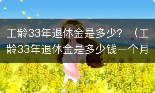 工龄33年退休金是多少？（工龄33年退休金是多少钱一个月）