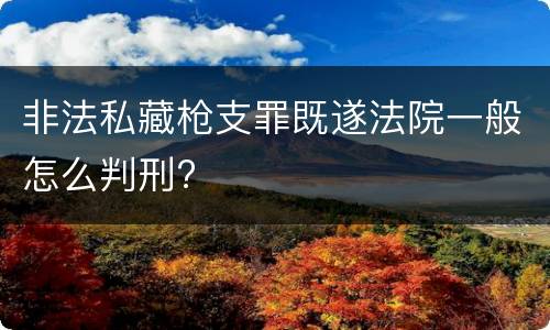 非法私藏枪支罪既遂法院一般怎么判刑?
