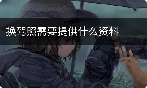 换驾照需要提供什么资料