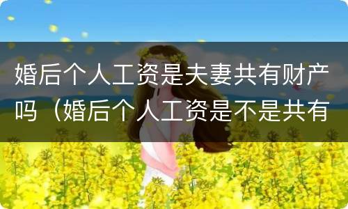 婚后个人工资是夫妻共有财产吗（婚后个人工资是不是共有财产）