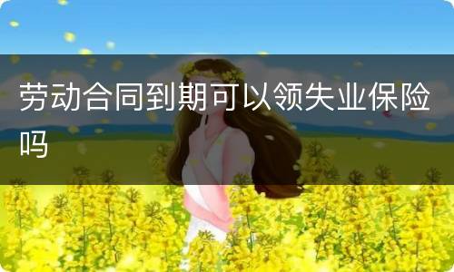 劳动合同到期可以领失业保险吗