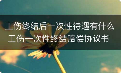 工伤终结后一次性待遇有什么 工伤一次性终结赔偿协议书