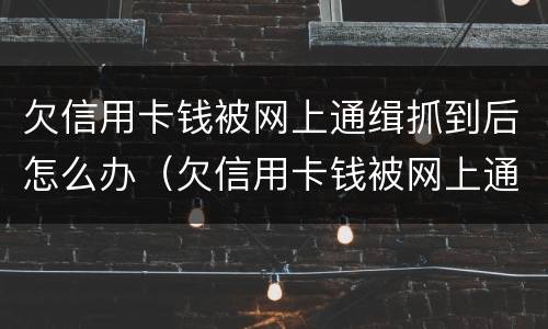 欠信用卡钱被网上通缉抓到后怎么办（欠信用卡钱被网上通缉抓到后怎么办）