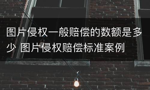 图片侵权一般赔偿的数额是多少 图片侵权赔偿标准案例