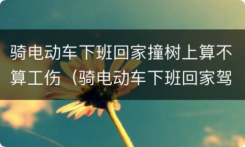 骑电动车下班回家撞树上算不算工伤（骑电动车下班回家驾车不慎把自已摔伤能报工伤吗）