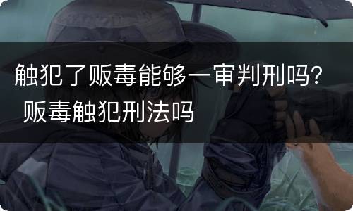 触犯了贩毒能够一审判刑吗？ 贩毒触犯刑法吗