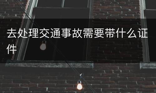 去处理交通事故需要带什么证件