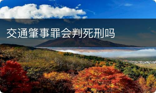 交通肇事罪会判死刑吗