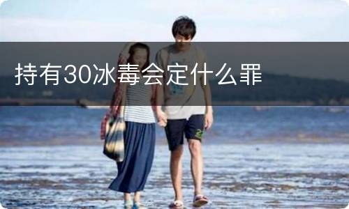 持有30冰毒会定什么罪