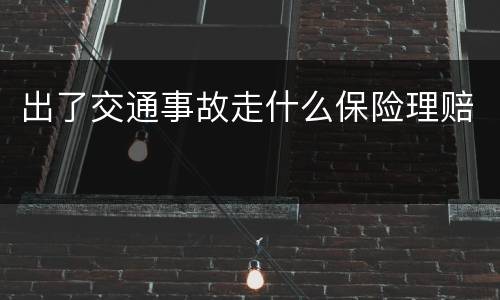 出了交通事故走什么保险理赔