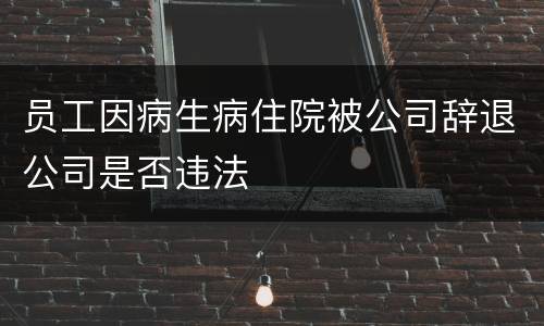员工因病生病住院被公司辞退公司是否违法