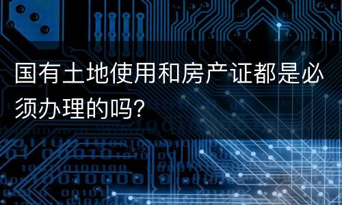 国有土地使用和房产证都是必须办理的吗？